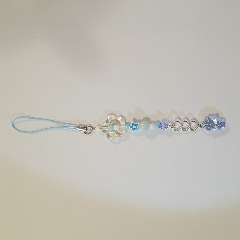 Hello kitty Keychain/ phone charm (blue)
